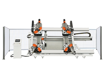 鋁門窗數控四頭組角機